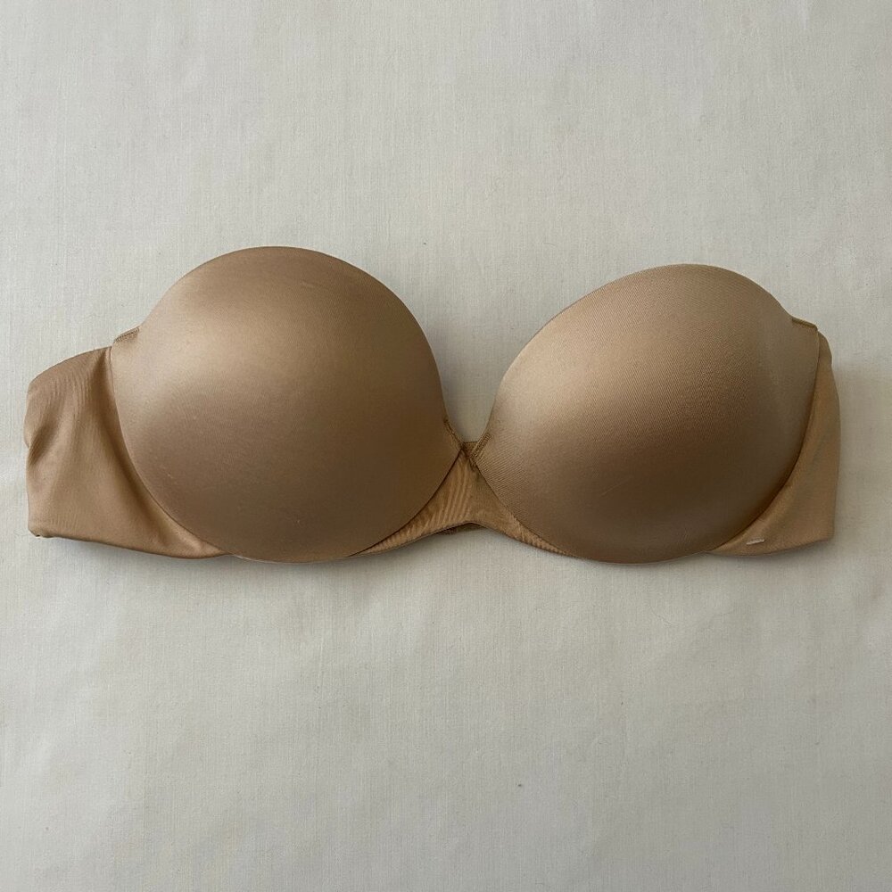 Maidenform Strapless Bra 34B Nude Style# 7145 77% Nylon 23% Elastane NWOT